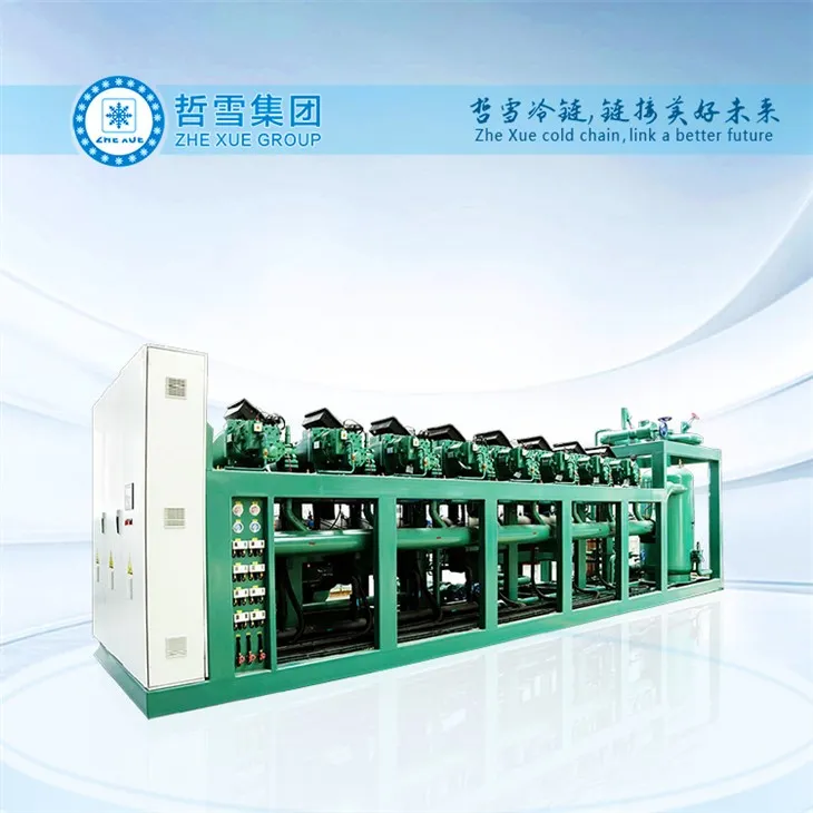 Unitat de condensació amb bastidors de compressor de cargol BITZER per a baixa temperatura